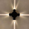 4W 12W LED applique extérieure croix étoile 4 éclairage latéral étanche IP65 pour la décoration de jardin lumière extérieure