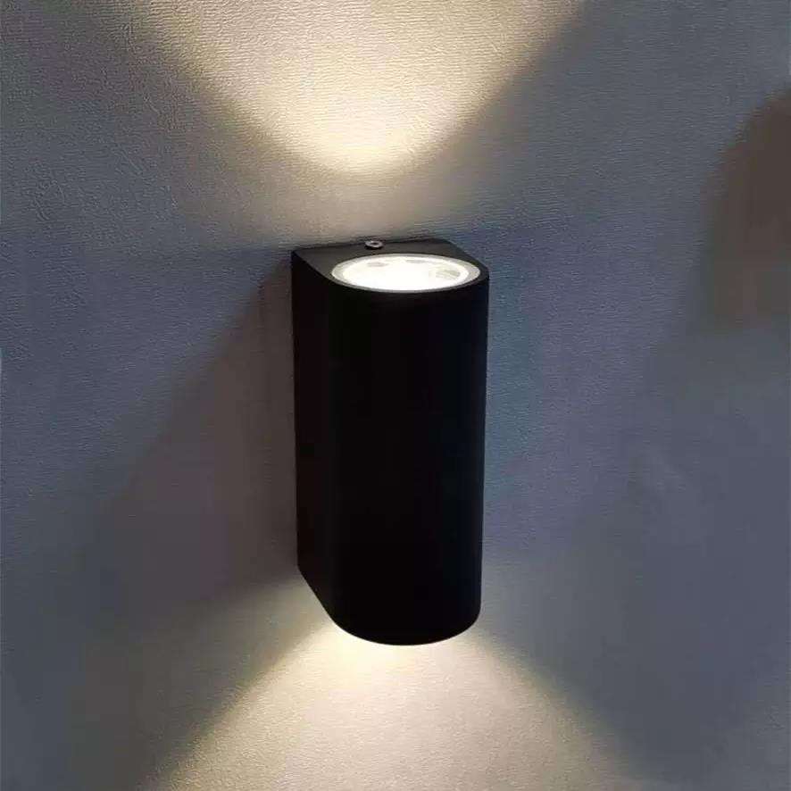 12W colonne Double tête étanche applique murale Unique nuit lampe IP65 étanche applique pour jardin cour décoration