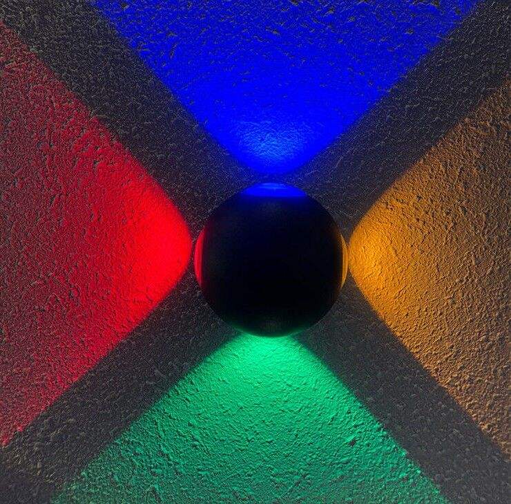 12W Grande Taille Arrivée Boule Lumières Extérieure Vers Le Bas Lumière Multicolore Lumières Appliques Externes Luminaire LED Wandlamp LED Appliques Murales
