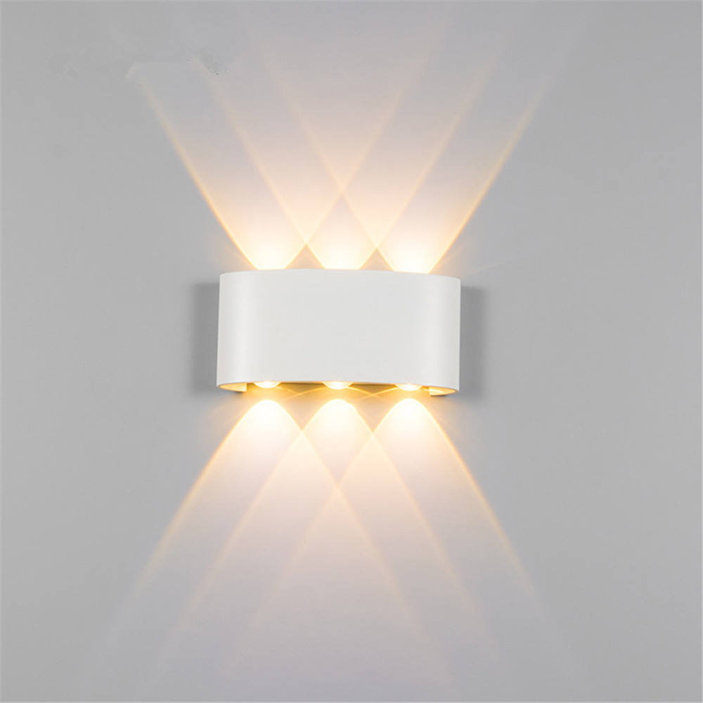 4W 6W 8W 10W 12W ovale haut et bas extérieur étanche applique murale étanche IP65 extérieur applique murale porche jardin lumière