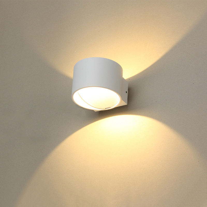 5W blanc chaud/lumière froide applique murale cercle pour la décoration intérieure illumine les lumières applique murale LED noir/blanc lumière haut et bas