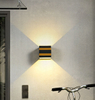 Lampes d'extérieur 10W Led Applique Murale Ip65 Noir Décoratif Porche Jardin Maison Étanche Ampoules Moderne En Aluminium Cuisson