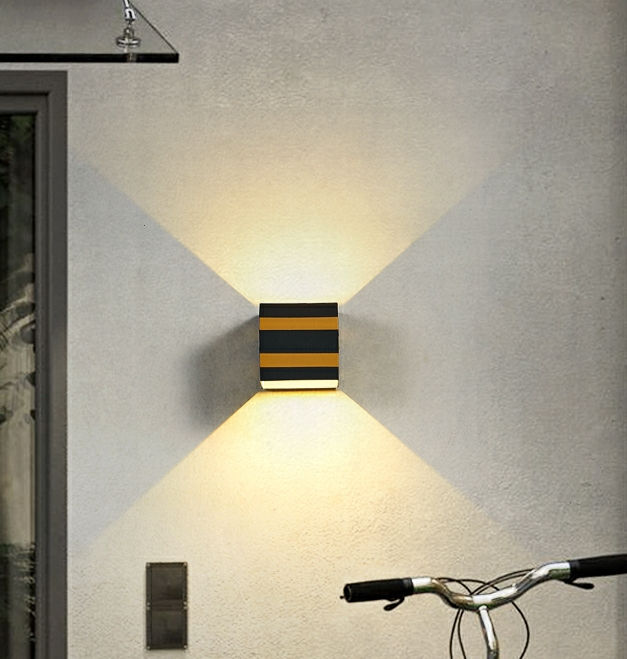 Lampes d'extérieur 10W Led Applique Murale Ip65 Noir Décoratif Porche Jardin Maison Étanche Ampoules Moderne En Aluminium Cuisson