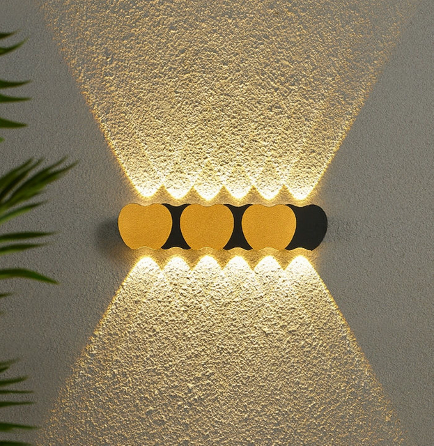 Nouveau couloir escaliers éclairage mur LED lampe extérieure étanche IP65 haut et bas applique murale acrylique lumière jardin lumières 220V