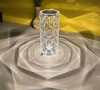 Lampe de bureau à commande tactile lampes de table en acrylique et or pour table de chevet télécommande RVB lampe de table charge en cristal bande LED lampe rose lampe de nuit romantique 16 couleurs