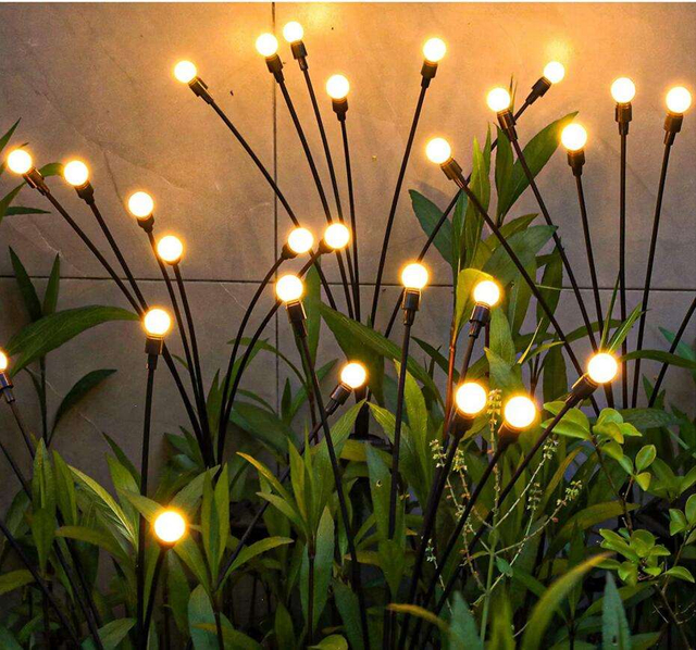 Lampe solaire extérieure appliques murales extérieures solaires appliques murales solaires vacances de Noël parc extérieur décoration tissu Led lumière de décoration de cour de noël