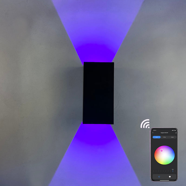 9W RGBW applique murale couleur changeante LED gradable chevet ambiant IP65 éclairage applique murale Tuya APP WIFI contrôle fête décor intérieur