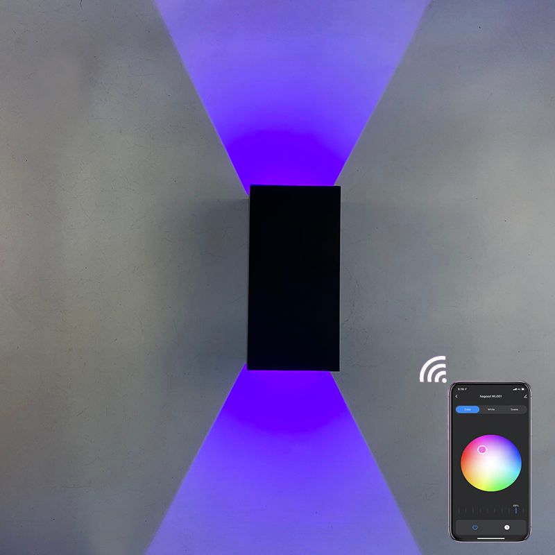 9W RGBW applique murale couleur changeante LED gradable chevet ambiant IP65 éclairage applique murale Tuya APP WIFI contrôle fête décor intérieur