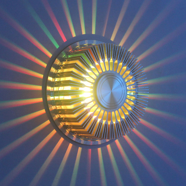 12 couleurs 3W LED applique murale en aluminium éclairage LED applique murale AC85-265V luminaire de Design d'intérieur pour barre décoration d'éclairage mural