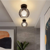 Intérieur Vintage Fer E27 Plafonniers Luminaires pour Couloir Allée Intérieur Rétro LED Plafonnier pour Chambre Salon Noir