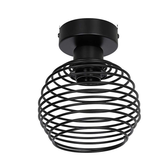 Intérieur Vintage Fer E27 Plafonniers Luminaires pour Couloir Allée Intérieur Rétro LED Plafonnier pour Chambre Salon Noir