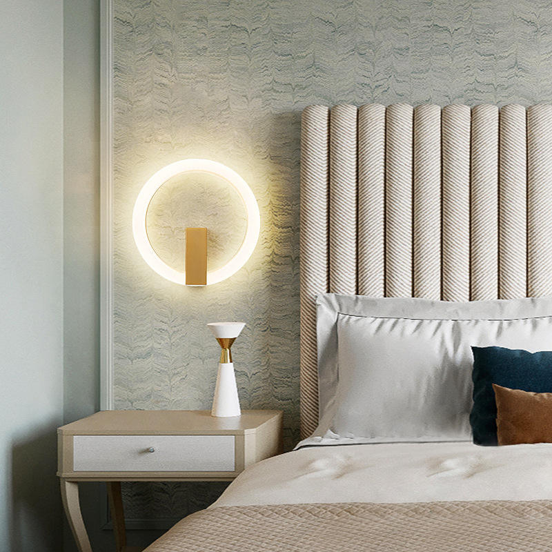 Moderne mur LED lampe acrylique 85-265V Simple chambre applique salon chevet escalier décor à la maison intérieur appliques Cottage