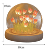 Fait à la main tulipe veilleuse thermorétractable Film bricolage matériel fleur artificielle tulipe veilleuse décor à la maison cadeau pour Gitlfriend