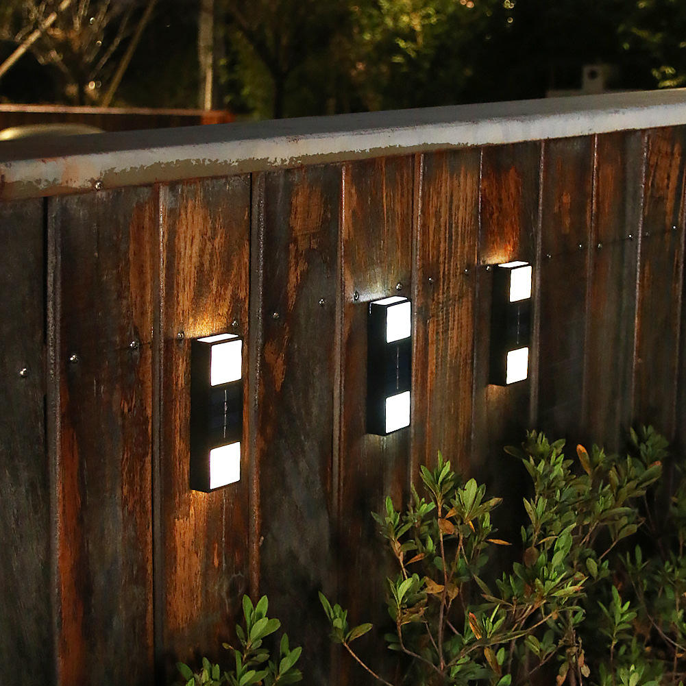 Extérieur Super lumineux Ip65 étanche ménage jardin cour décoration éclairage vers le bas 6 Led solaire applique murale lumière