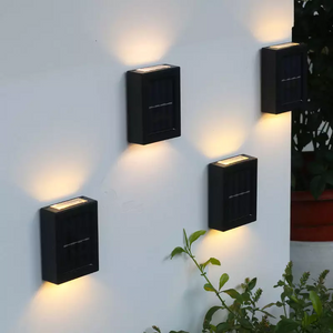 Applique murale de charge solaire extérieure étanche IP65 haut et bas applique murale d'escalier solaire LED veilleuse