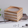 LED lune lampe de Table bois Table boule lumière Dimmable boule de lin rotin abat-jour USB chambre chevet veilleuse décor à la maison