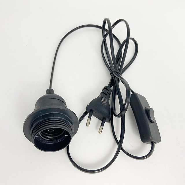 E27 E14 US AU UK EU Rallonge Cordon D'alimentation Avec 303 Commutateur Câble 1.8 m Vis Base Lampe Titulaire LED Pendentif Lumière Tête Ampoule Prise