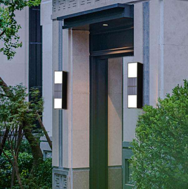 6LED applique solaire IP65 extérieur étanche cour lumière jardin villa extérieur mur lavage lampe applique murale