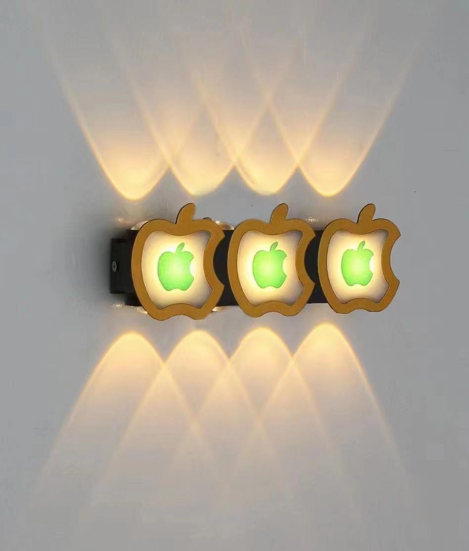 Nouveau Style or pomme personnalité applique murale Simple Led salon fond rond applique hôtel Hall couloir éclairage