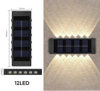 4LED 6LED 8LED 10LED 12LED 16LED haut et bas applique murale solaire décoration extérieure jardin cour maison applique murale étanche
