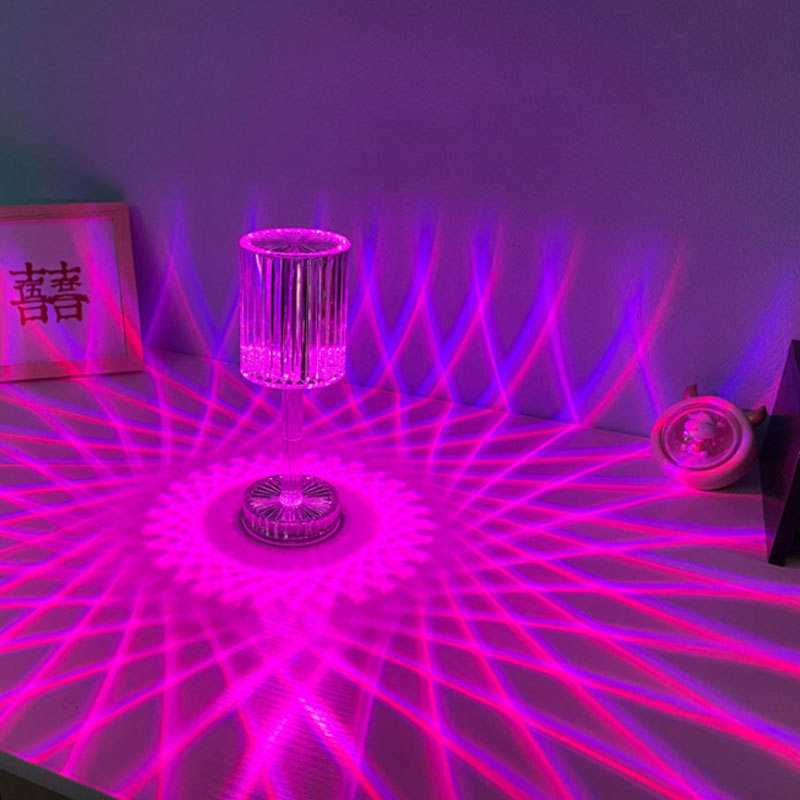 Creative 3D veilleuse vacances cadeau bricolage acrylique lampe de Table Camping lumière jouet couleur changeante lampe de Table
