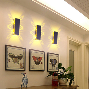 Lampe à Led décorative Double applique murale papillon et veilleuse intérieure.