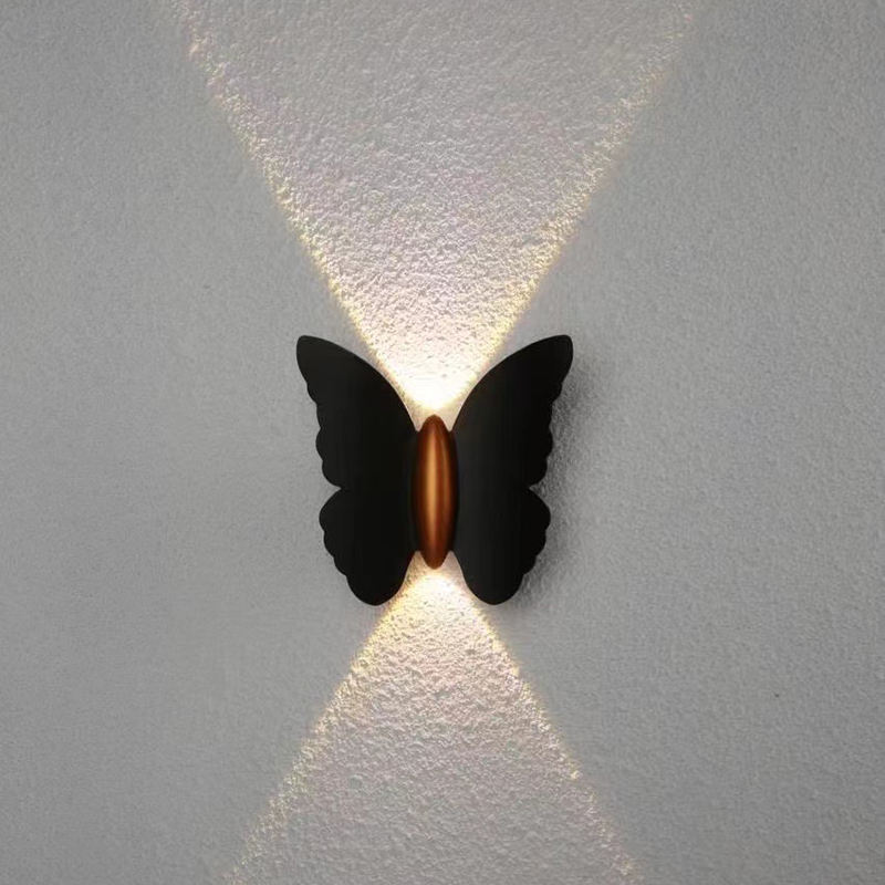 Applique murale extérieure en forme de papillon 6w IP65 étanche pour la lumière décorative de jardin