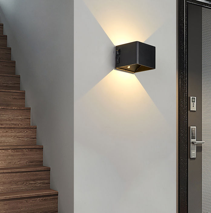 USB rechargeable appliques murales maison intérieur capteur de mouvement éclairage chambre lampe de chevet couloir escalier décor lumières applique murale