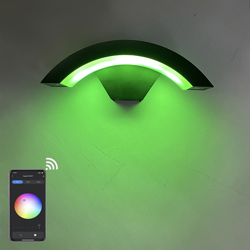 Le plus récent Tuya 9W/12W applique murale lumière App contrôle éclairage extérieur intelligent acrylique applique murale Led appliques murales intelligentes applique