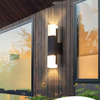 LED Double-tête Applique Carré Extérieur Escaliers Allée Étanche Acrylique Creative Extérieur Mur Lumière Cour Balcon Applique