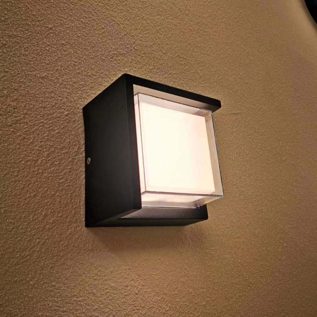 Étanche Led Mur Lampe Jardin Décoration Extérieure Porte D'entrée Éclairage Applique AC85-260V Luminaire Noir Abat-Jour Luminaire