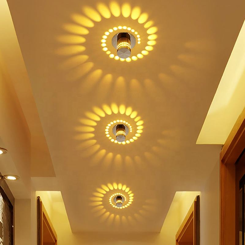 Applique murale de plafond poreuse Rgb LED montée au plafond avec télécommande pour la cour d'applique de lumière de barre de restaurant d'intérieur