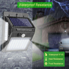 100 LED lumière solaire lampe solaire extérieure PIR capteur de mouvement applique murale étanche solaire alimenté lumière du soleil pour la décoration de jardin