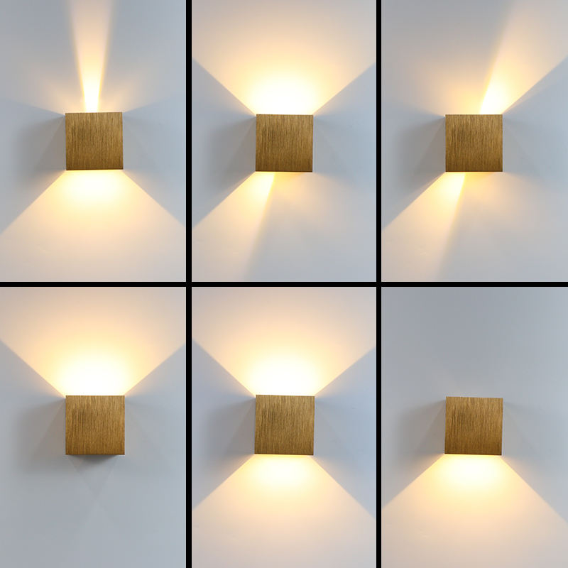IP65 étanche 6W intérieur extérieur mur LED lampe moderne en aluminium réglable Surface monté Cube LED jardin porche maison applique murale