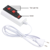 1.5m fil 2/4 broches luminaire blanc ue US prise testeur lampe à LED adaptateur interrupteur haute qualité pour conducteur LED puce lampe bande lumineuse