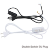 Câble de ligne 303/304/317/301 cordon d'alimentation gradateur/interrupteur à Double bouton fil de prise ue pour ampoule LED/lampe de bureau luminaire USA