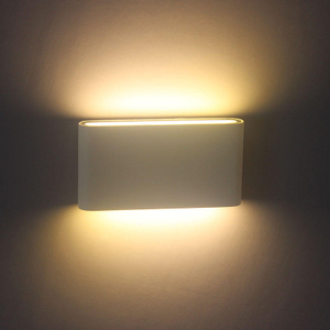 12W blanc Simple haut et bas applique murale carré lumière extérieure pour jardin de haute qualité avec éclairage de prix d'usine