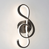 Note de musique Moderne Style Minimaliste En Aluminium Décoratif LED Applique Murale Creative Chambre Salon Couloir Allée Applique Murale