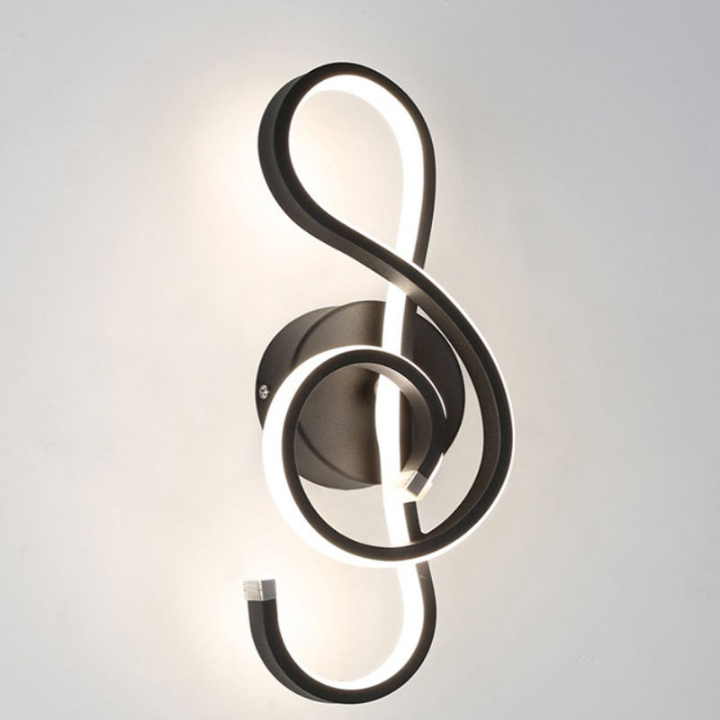 Note de musique Moderne Style Minimaliste En Aluminium Décoratif LED Applique Murale Creative Chambre Salon Couloir Allée Applique Murale