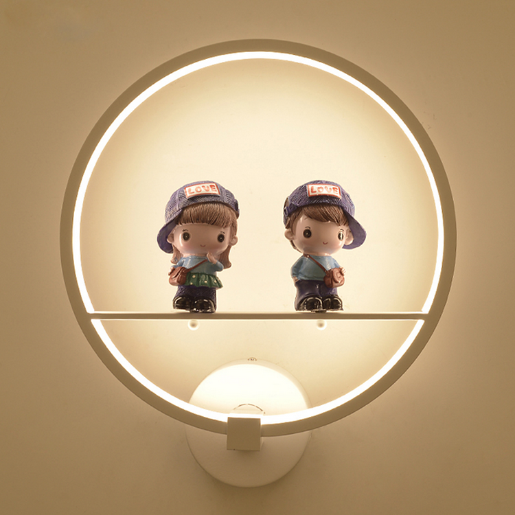 Nouvelle arrivée moderne led applique fantaisie applique murale art anneau lumière support mural pour hôtel lumières intérieures