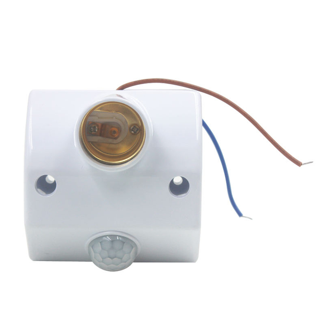 E27 PIR capteur de mouvement infrarouge lumière LED support de lampe Base réglage lumineux PIR capteur de mouvement interrupteur support de lumière prise