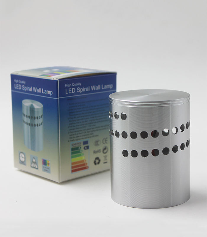 Usine vente directe spirale trou led applique murale veilleuse avec prix intérieur led lumières intérieur led éclairage