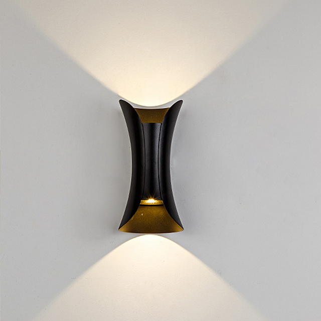 Applique murale en aluminium moderne et simple Lampe de vanité extérieure étanche à petite taille