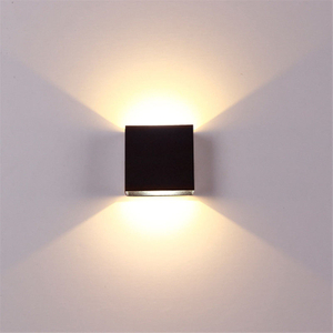 Cube CoB 6W LED haut et bas applique murale AC85-265V chambre chevet Cube applique murale intérieur en aluminium décoration luminaire