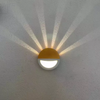 Demi-soleil Rond Étoile Lumière Led Applique Murale Intérieure Éclairage Applique Murale Extérieure Blanche Appliques Murales Commerciales Extérieures Au-dessus De La Lampe Murale De Jardin