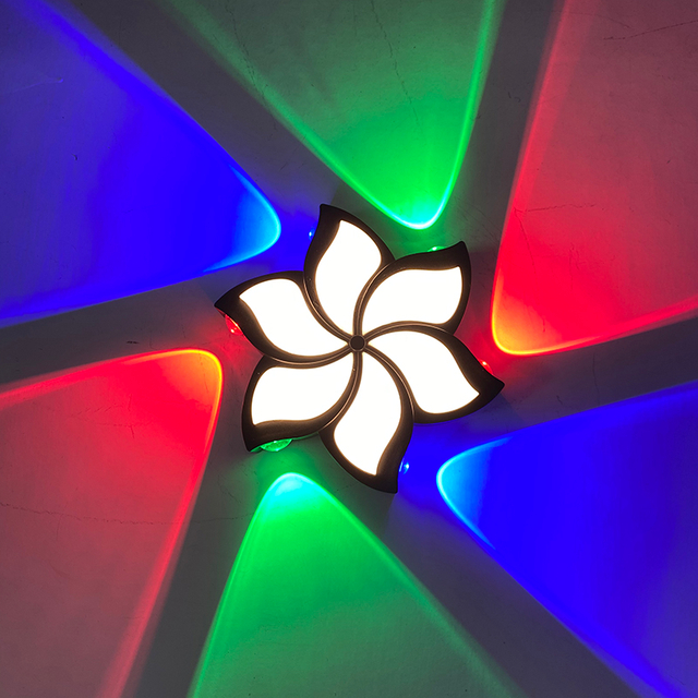 10W 12W Fleur Applique Murale Led Applique Murale Extérieure Mur Extérieur Led Éclairage Applique Murale Led Extérieure Moderne Led Applique Murale Led Applique Murale Lumières Lotus Applique Murale