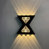 Applique murale en forme de lettre 12W Up and Down Light Applique murale extérieure à LED Applique murale extérieure moderne Applique extérieure noire Applique murale extérieure noire