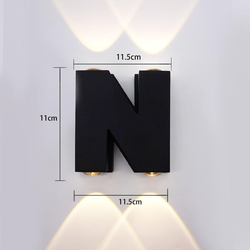 Éclairage mural extérieur à led Appliques murales extérieures à led modernes Lampe privée personnalisable