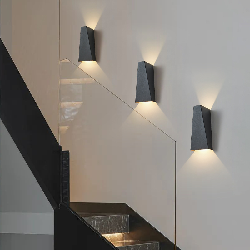 Moderne carré 6W 12W LED applique murale intérieure en aluminium applique éclairage à la maison chambre salon allée décorer applique murale AC85-265V