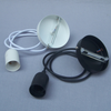 Ensemble de support de lampe en métal standard européen E27 support de lampe en fer E27 fil tressé coloré E27 kit de support de lampe de plafond